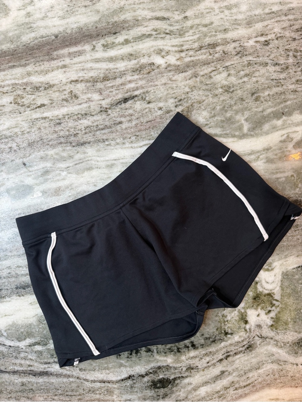 Nike 2000s Vibe Women’s Black Athletic Shorts with White Trim